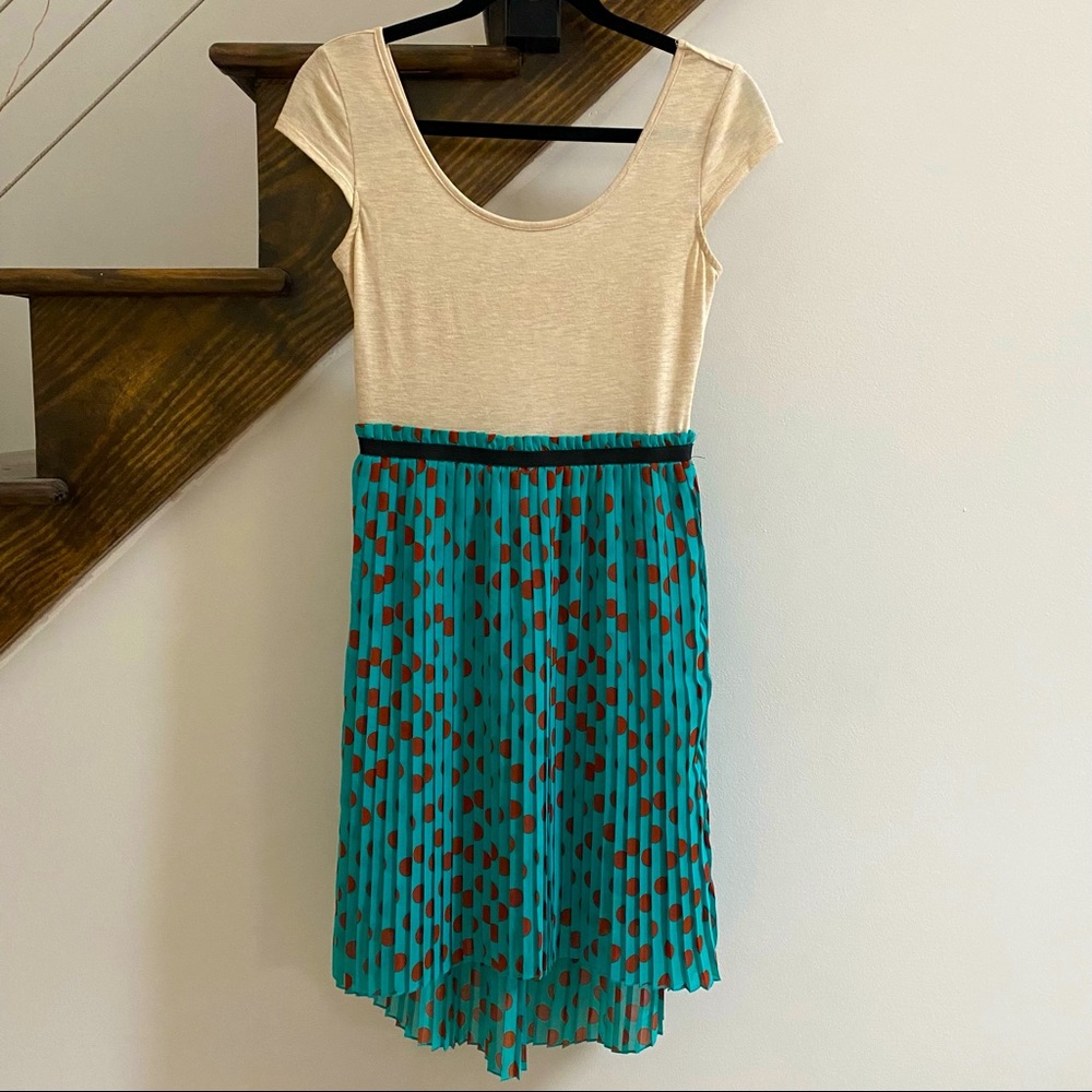 Xhiliration High Low Pleated Dress